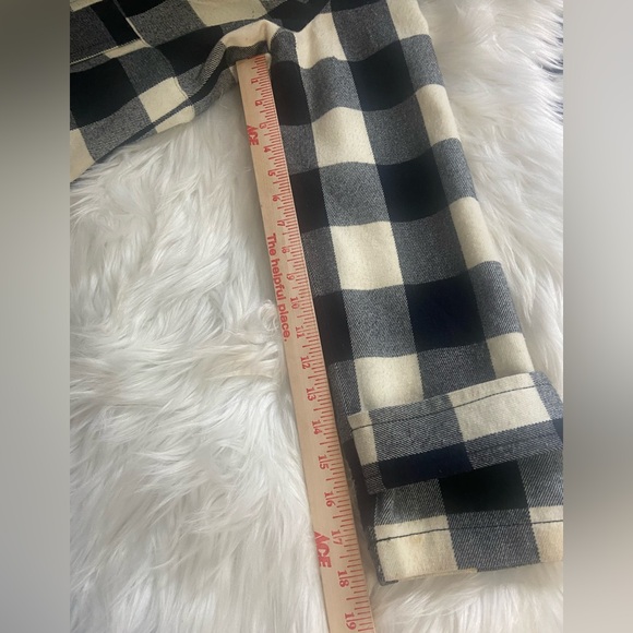 GAP Black and White Pea Coat Classic Buffalo Plaid - Picture 8 of 9